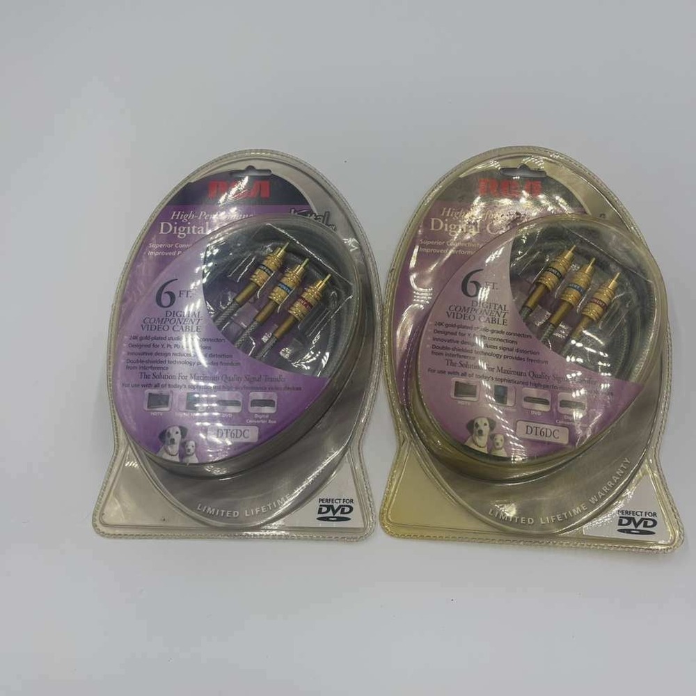 RCA High Performance Digital Component Video Cable 6 ft - 24K Gold